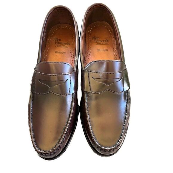 Allen Edmonds Walden Penny Loafer Dress Shoes Men’s Size 10 2A Brown Leather - Picture 2 of 8